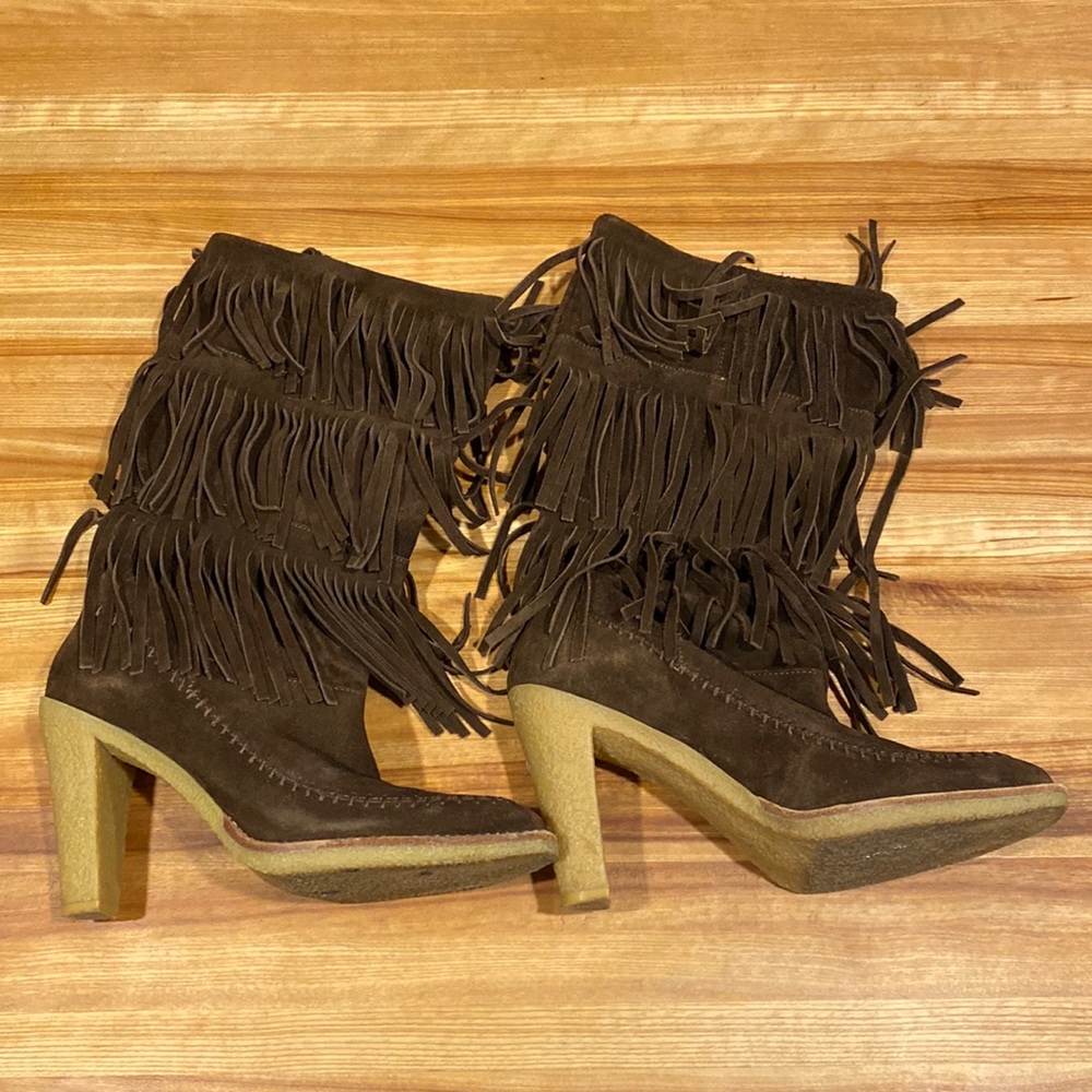 Michael Kors fringed Suede Boots size 10